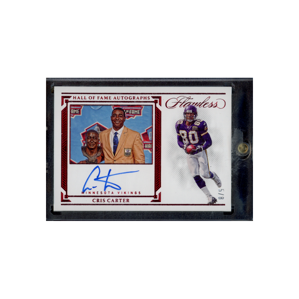 Cris Carter 2022 Panini Flawless Football Hall of Fame Auto /8