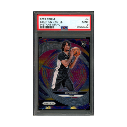 Stephon Castle 2024 Panini Prizm Basketball Instant Impact Rookie PSA 9