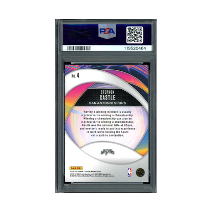 Stephon Castle 2024 Panini Prizm Basketball Instant Impact Rookie PSA 9