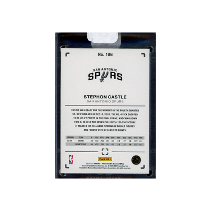 Stephon Castle 2024-25 Panini Photogenic Basketball Fireworks Rookie /5