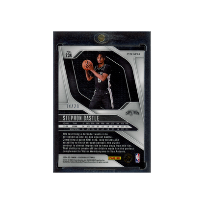 Stephon Castle 2024-25 Panini Prizm Basketball Bronze Fast Break Prizm Rookie /20