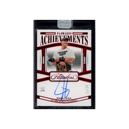 John Cena 2024 Panini Flawless WWE Flawless Achievements Auto Ruby /15