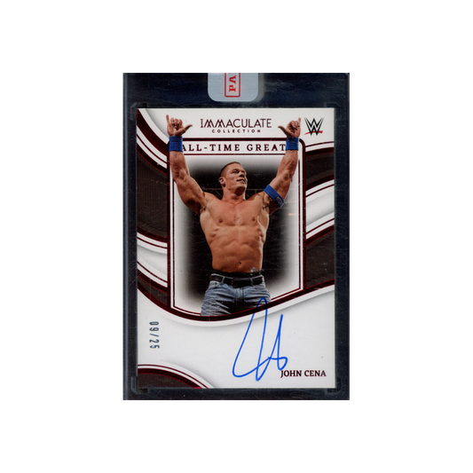 John Cena 2023 Panini Immaculate Collection WWE All-Time Greats Auto Red /25