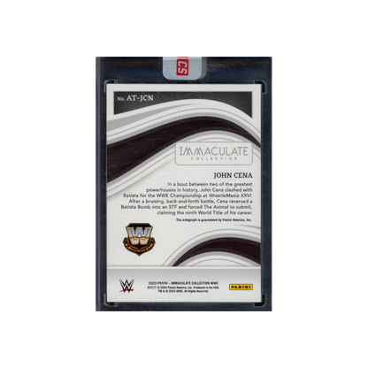 John Cena 2023 Panini Immaculate Collection WWE All-Time Greats Auto Red /25