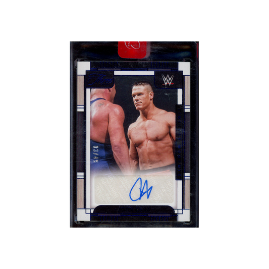 John Cena 2024 Panini Three Count WWE Timeless Moments Auto Blue /49