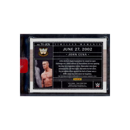 John Cena 2024 Panini Three Count WWE Timeless Moments Auto Blue /49