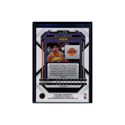 Max Christie 2022-23 Panini Prizm Basketball Rookie Red Sparkle