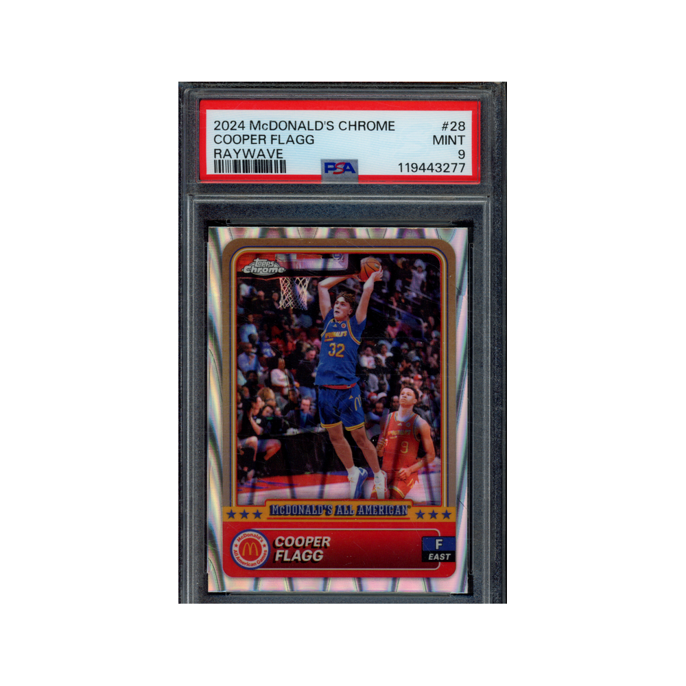 Cooper Flagg 2024 McDonalds Chrome Raywave PSA 9