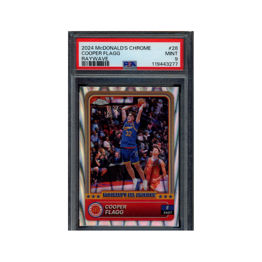 Cooper Flagg 2024 McDonalds Chrome Raywave PSA 9