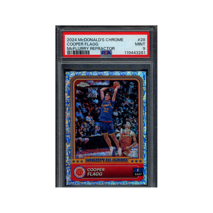Cooper Flagg 2024 McDonalds Chrome McFlurry Refractor PSA 9