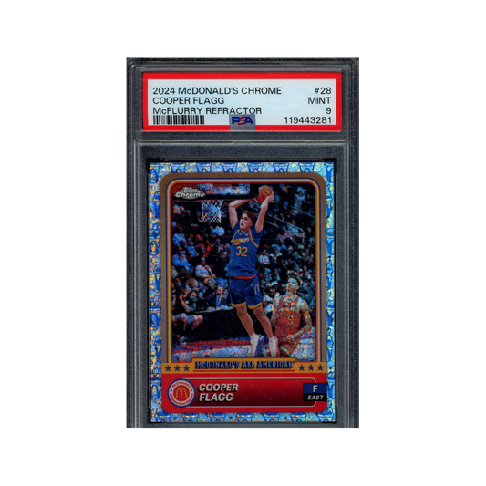 Cooper Flagg 2024 McDonalds Chrome McFlurry Refractor PSA 9