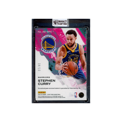Stephen Curry 2024-25 Panini Court Kings Basketball Artistic Endeavors Patch Gold /10