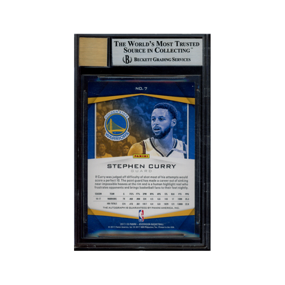 Stephen Curry 2017-18 Panini Ascension Auto Green /5 BGS 9/10