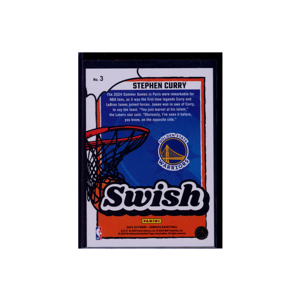 Stephen Curry 2024-25 Panini Donruss Basketball Swish #3