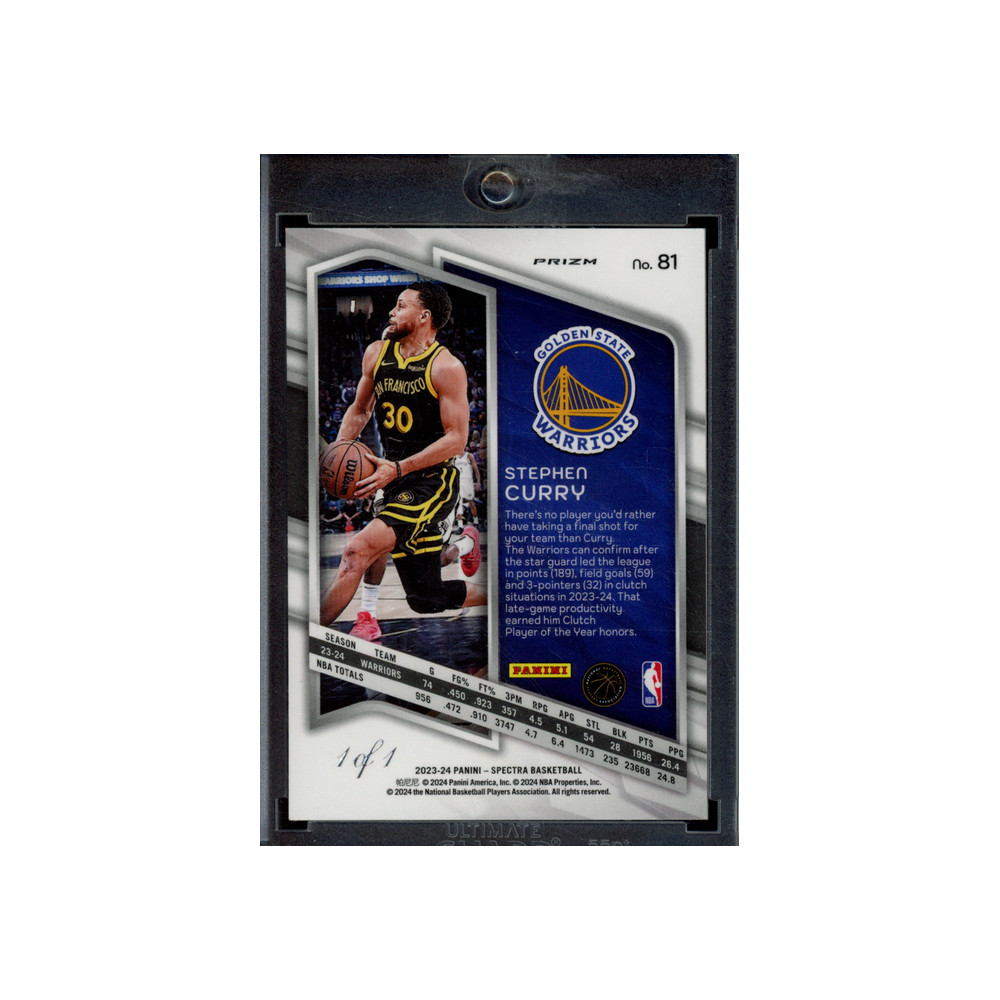 Stephen Curry 2023-24 Panini Spectra Basketball Black 1/1