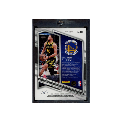 Stephen Curry 2023-24 Panini Spectra Basketball Black 1/1