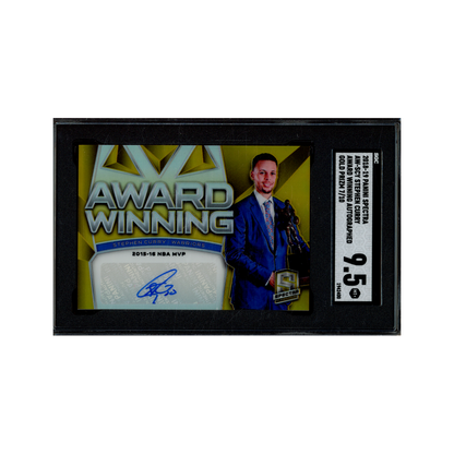 Stephen Curry 2018-19 Panini Spectra Basketball Award Winning Auto Gold /10 SGC 9.5