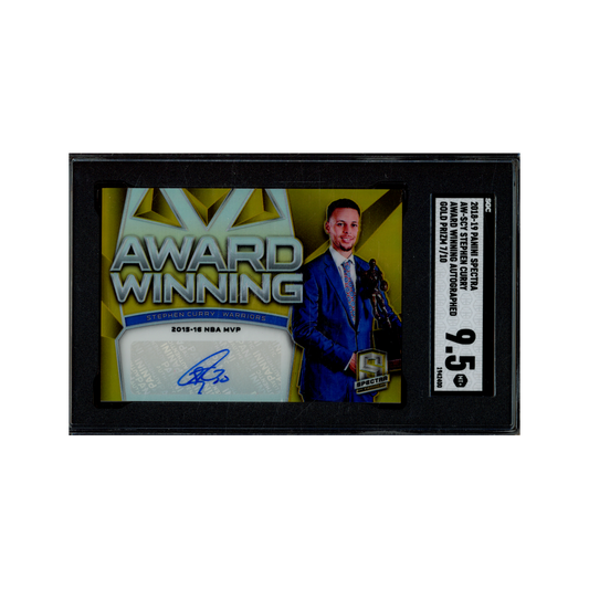 Stephen Curry 2018-19 Panini Spectra Basketball Award Winning Auto Gold /10 SGC 9.5