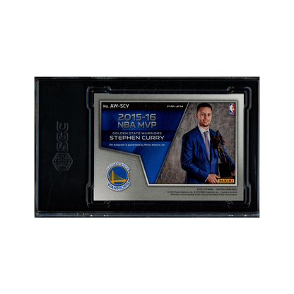 Stephen Curry 2018-19 Panini Spectra Basketball Award Winning Auto Gold /10 SGC 9.5