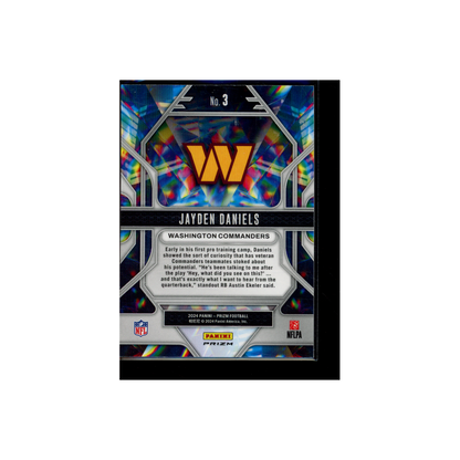 Jayden Daniels 2024 Panini Prizm Football Prizmatic Silver Prizm Rookie