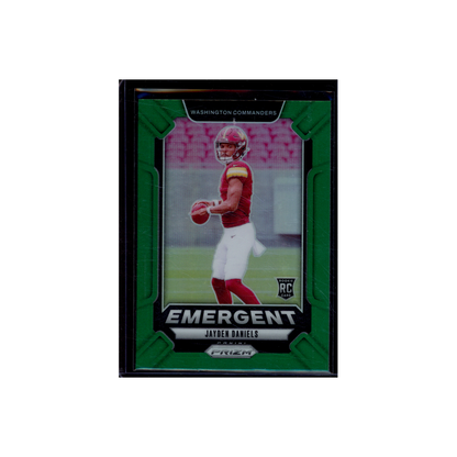 Jayden Daniels 2024 Panini Prizm Football Emergent Green Prizm Rookie
