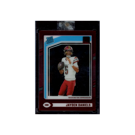 Jayden Daniels 2024 Panini Clearly Donruss Football Rated Rookie Red /99