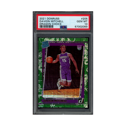 Davion Mitchell 2021 Panini Donruss Basketball Rated Rookie Dragon Choice PSA 10