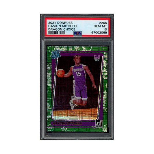 Davion Mitchell 2021 Panini Donruss Basketball Rated Rookie Dragon Choice PSA 10
