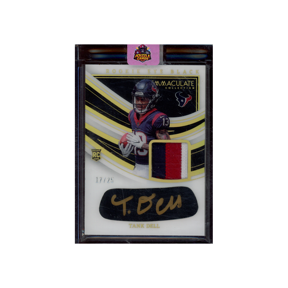 Tank Dell 2023 Panini Immaculate Collection Football Rookie Eye Black RPA /25
