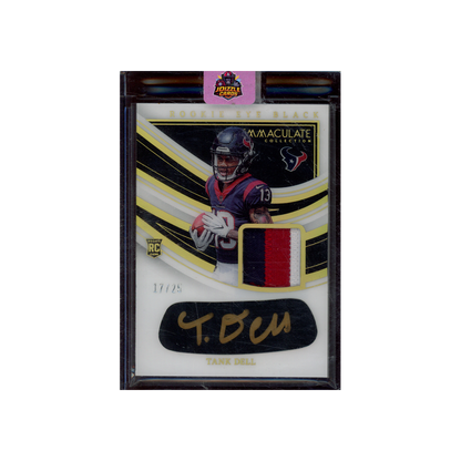 Tank Dell 2023 Panini Immaculate Collection Football Rookie Eye Black RPA /25