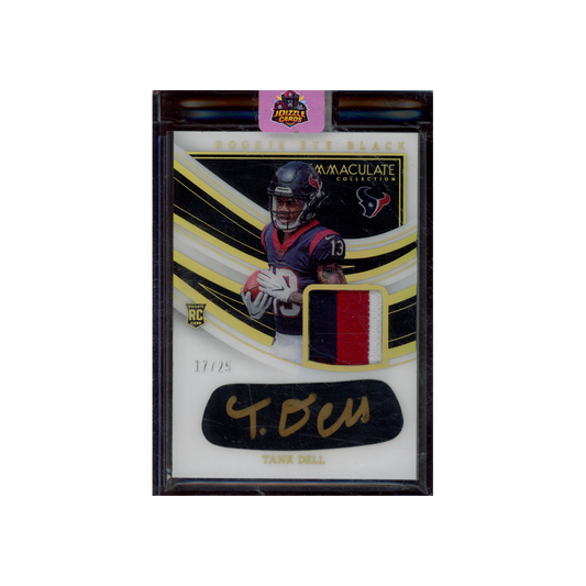 Tank Dell 2023 Panini Immaculate Collection Football Rookie Eye Black RPA /25