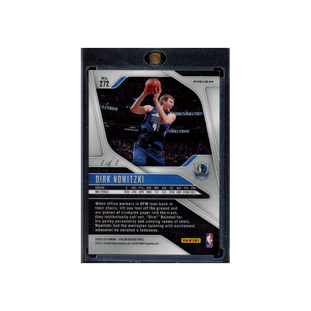 Dirk Nowitzki 2024-25 Panini Prizm Basketball Legends True Black Prizm 1/1