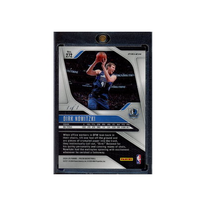 Dirk Nowitzki 2024-25 Panini Prizm Basketball Legends True Black Prizm 1/1