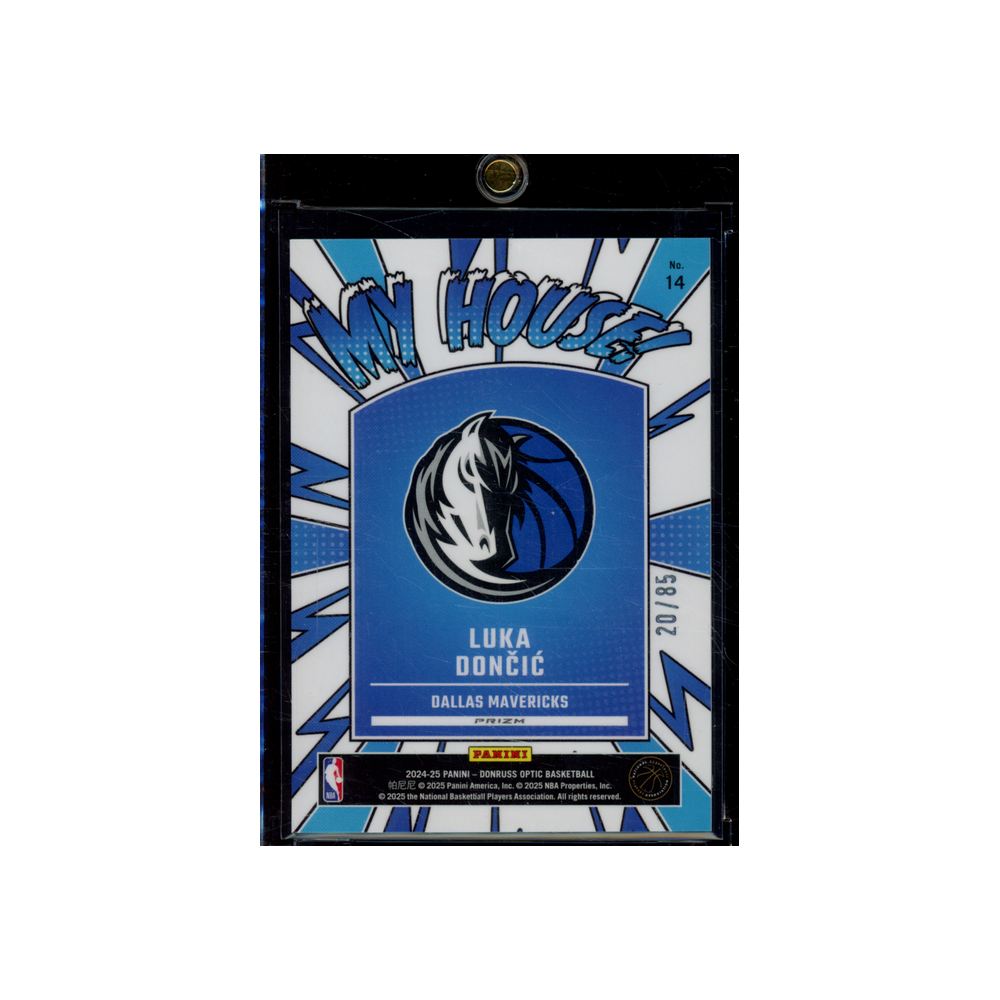 Luka Doncic 2024-25 Panini Donruss Optic Basketball My House Blue /85