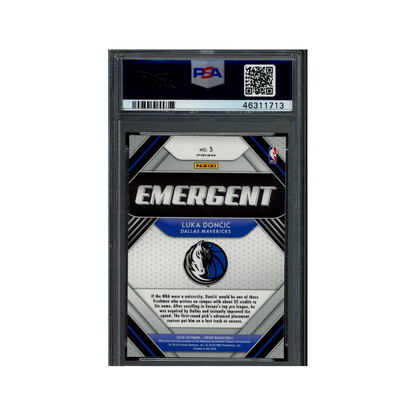Luka Doncic 2018 Panini Prizm Basketball Emergent Silver Prizm Rookie PSA 10