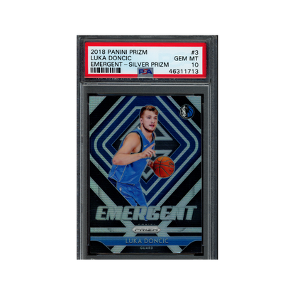 Luka Doncic 2018 Panini Prizm Basketball Emergent Silver Prizm Rookie PSA 10