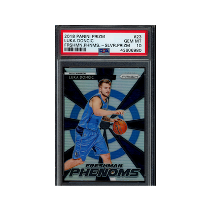 Luka Doncic 2018 Panini Prizm Basketball Freshman Phenoms Silver Prizm Rookie PSA 10