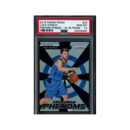 Luka Doncic 2018 Panini Prizm Basketball Freshman Phenoms Silver Prizm Rookie PSA 10
