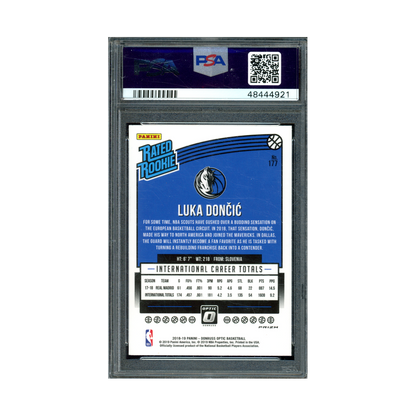 Luka Doncic 2018 Panini Donruss Optic Basketball Rated Rookie Hyper Pink PSA 9