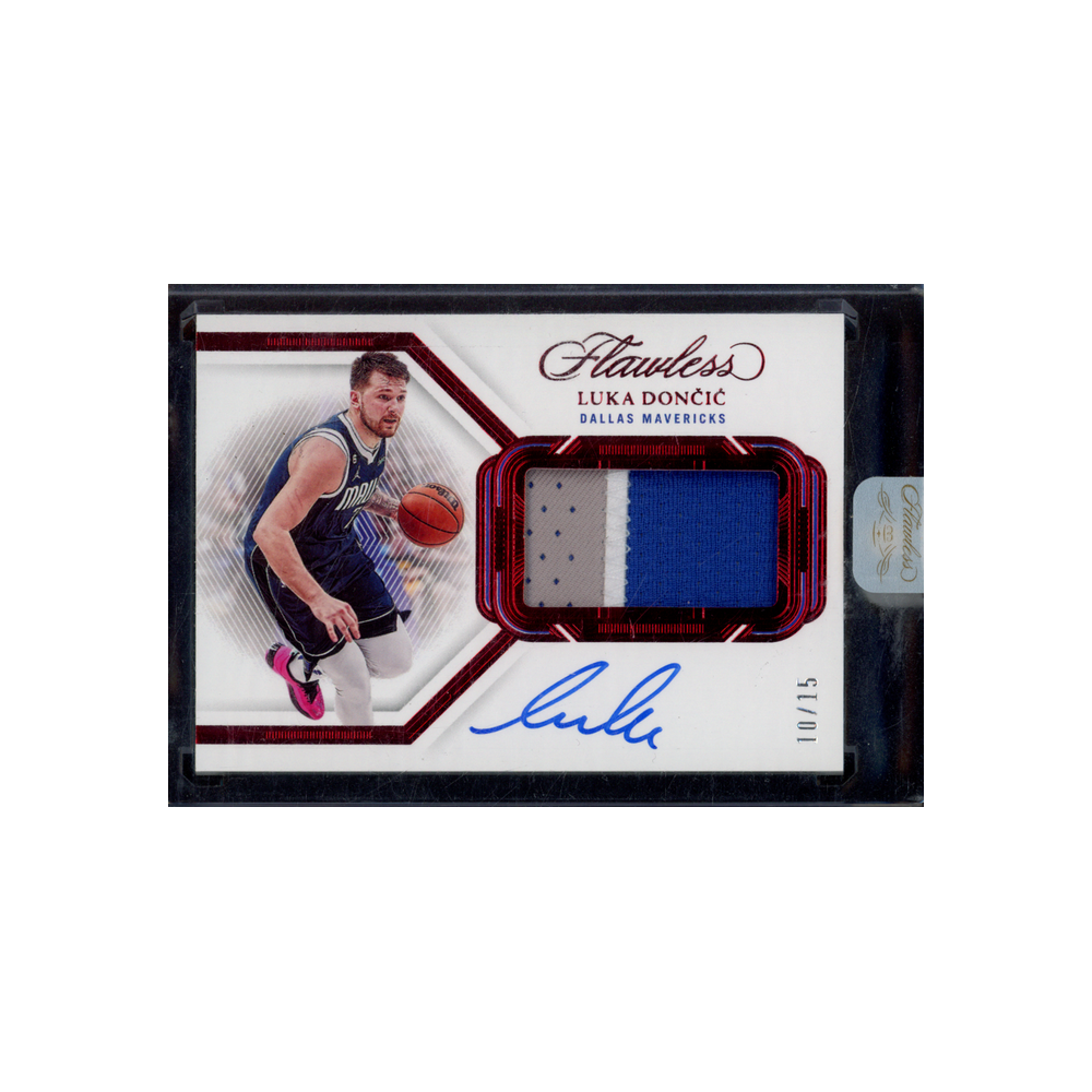 Luka Doncic 2022-23 Panini Flawless Basketball Patch Auto Ruby /15