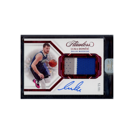 Luka Doncic 2022-23 Panini Flawless Basketball Patch Auto Ruby /15