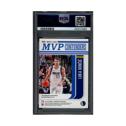 Luka Doncic 2019 Panini Contenders Basketball MVP Contenders Auto Bronze /25 PSA 10