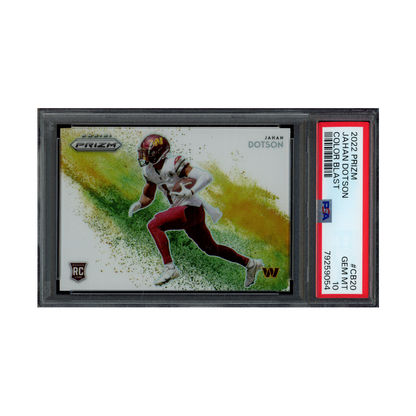 Jahan Dotson 2022 Panini Prizm Football Color Blast Rookie PSA 10
