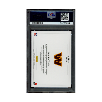 Jahan Dotson 2022 Panini Prizm Football Color Blast Rookie PSA 10