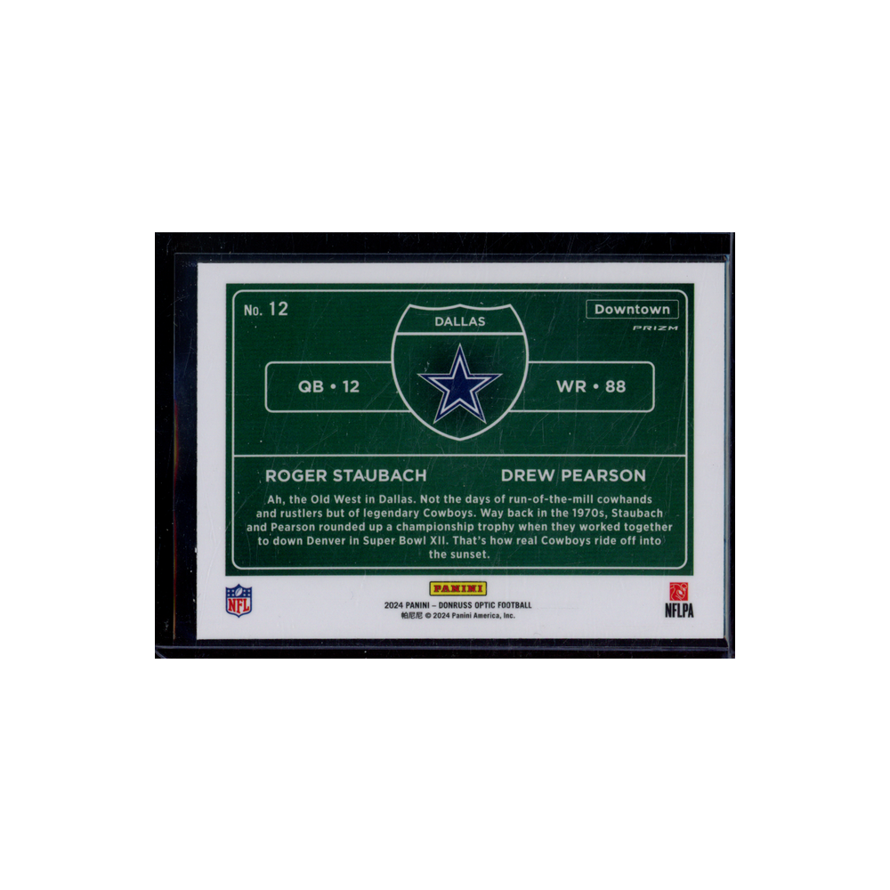 Roger Staubach Drew Pearson 2024 Panini Donruss Optic Football Downtown