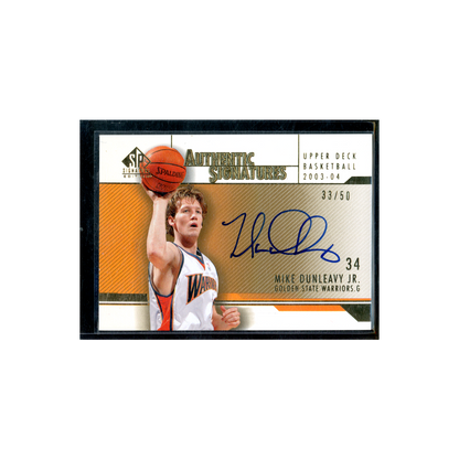 Mike Dunleavy Jr 2004 Upper Deck Authentic Signatures Auto Gold /50