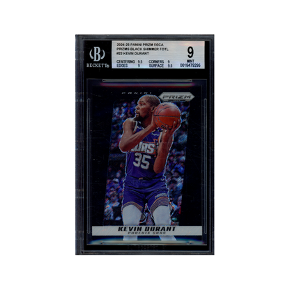 Kevin Durant 2024-25 Panini Prizm Deca Black Shimmer 1/1 BGS 9