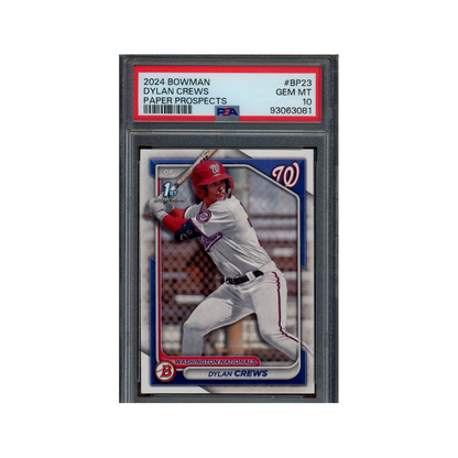 Dylan Crews 2024 Bowman Paper Prospects 1st Bowman PSA 10