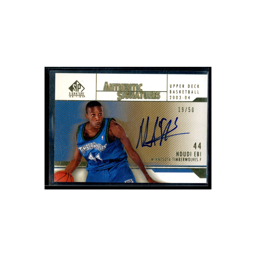 Ndudi Ebi 2004 Upper Deck Authentic Signatures Auto Gold /50