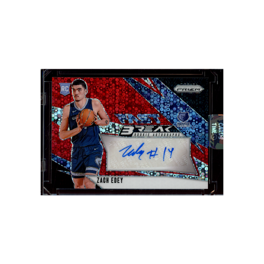 Zach Edey 2024-25 Panini Prizm Basketball Fast Break Rookie Auto Red /75